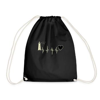 Lighthouse - Drawstring Bag - black - Front