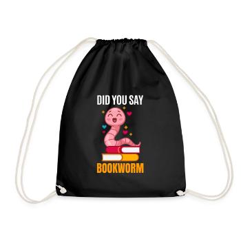 Compost Worms Gift - Drawstring Bag - black - Front