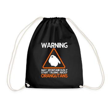 Orangutan - Drawstring Bag - black - Front