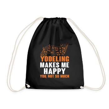 Yodel - Drawstring Bag - black - Front