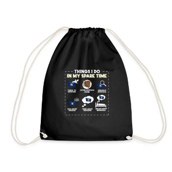 Things I do in my spare time Montana - Drawstring Bag - black - Front