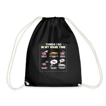Ce que je fais pendant mon temps libre Nebraska - Sac de sport léger - noir - Devant