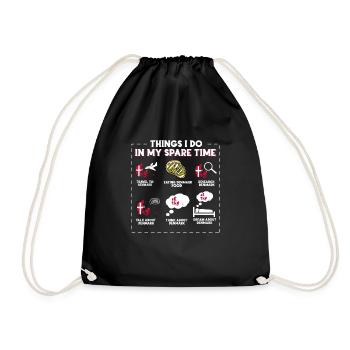 Ce que je fais pendant mon temps libre Danemark - Sac de sport léger - noir - Devant