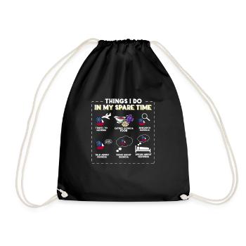 Ce que je fais pendant mon temps libre Géorgie - Sac de sport léger - noir - Devant