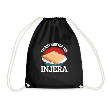 Traditionelles äthiopisch-eritreisches Injera-Brot - Turnbeutel - Schwarz - Vorne