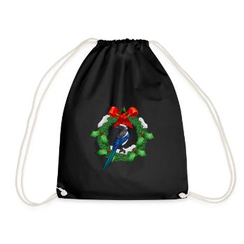 Perfektes lustiges niedliches Elster Vogel Design - Turnbeutel - Schwarz - Vorne
