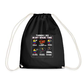 Colombia - Drawstring Bag - black - Front
