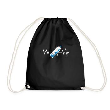 Water Bottle Flipping Flaschendrehen - Turnbeutel - Schwarz - Vorne