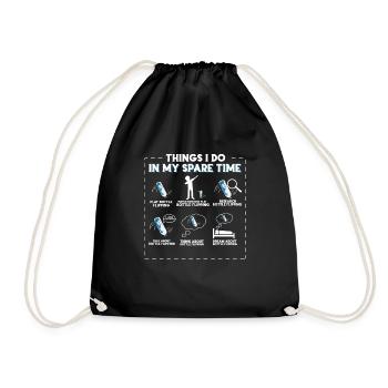 Water Bottle Flipping Bottle Turning Water Bottle - Drawstring Bag - black - Front