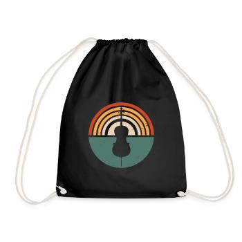 Cello Funny Gift Viola - Drawstring Bag - black - Front