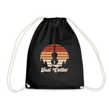 Cello Funny Gift Viola - Drawstring Bag - black - Front