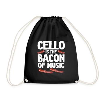 Cello Funny Gift Viola - Drawstring Bag - black - Front
