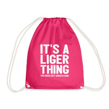 Liger Lustiges Geschenk - Turnbeutel - Fuchsia - Vorne