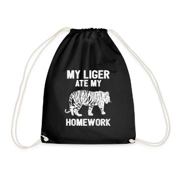 Liger Lustiges Geschenk - Turnbeutel - Schwarz - Vorne