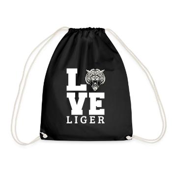 Liger Lustiges Geschenk - Turnbeutel - Schwarz - Vorne