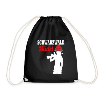 Bollenhut Schwarzwaldmädel Schwarzwald - Turnbeutel - Schwarz - Vorne