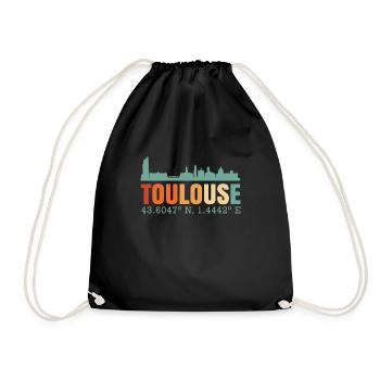 Toulouse France Skyline - Sac de sport léger - noir - Devant