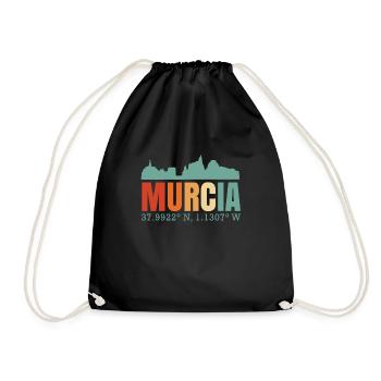 Murcia Spanien Skyline - Turnbeutel - Schwarz - Vorne