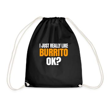 Burrito - Drawstring Bag - black - Front