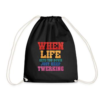 Twerking Twerk Cadeau - Sac de sport léger - noir - Devant