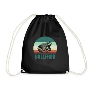 Bullfrog Frog Gift - Drawstring Bag - black - Front