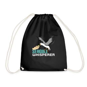 Seagull - Drawstring Bag - black - Front