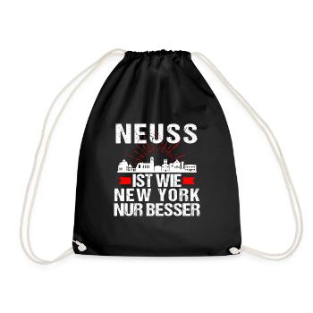 Neuss Ist Wie New York Nur Besser - Turnbeutel - Schwarz - Vorne