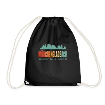 Mönchengladbach Skyline - Drawstring Bag - black - Front