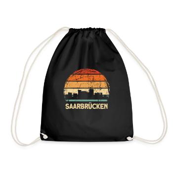 Saarbrücken Skyline - Drawstring Bag - black - Front
