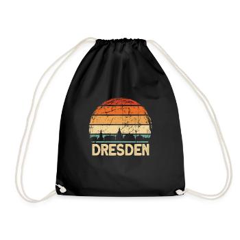 Dresden - Turnbeutel - Schwarz - Vorne