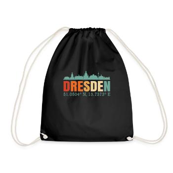 Dresden - Turnbeutel - Schwarz - Vorne