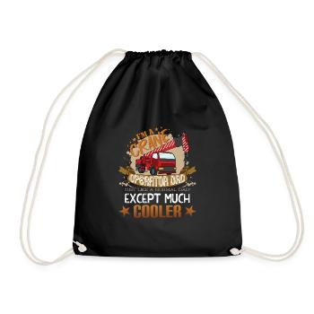 Crane operator crane gift - Drawstring Bag - black - Front