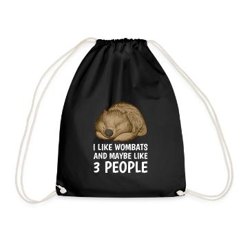 Wombat Wombats Plumbeutler Cadeau - Sac de sport léger - noir - Devant