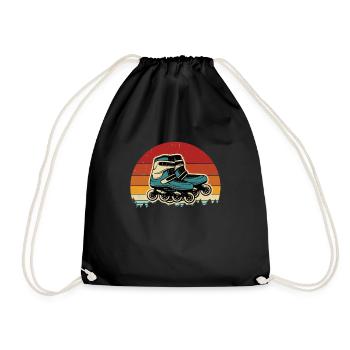 Inline Skating Inline Skating Gift - Drawstring Bag - black - Front