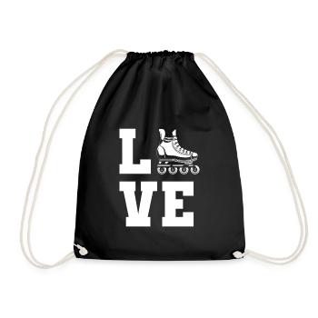 Inline Skating Inline Skating Gift - Drawstring Bag - black - Front