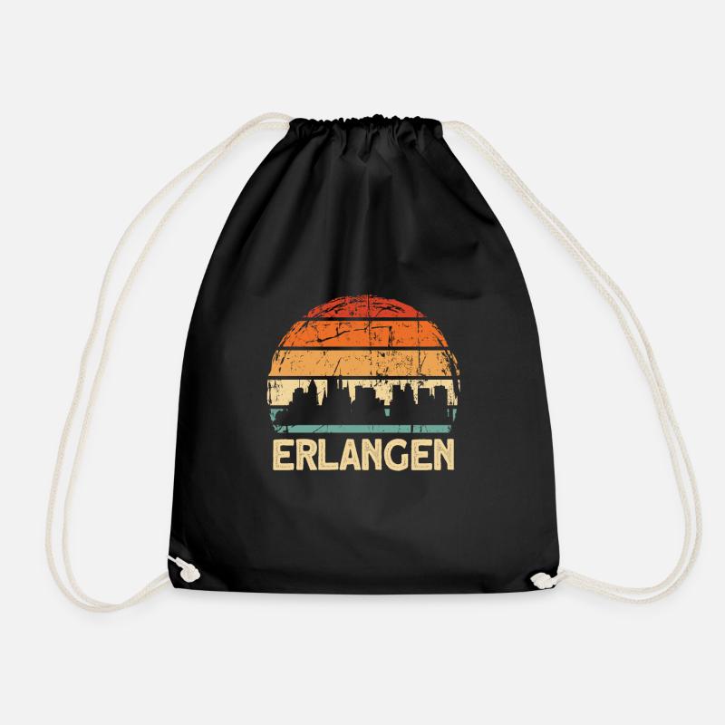 Erlangen - Turnbeutel - Schwarz