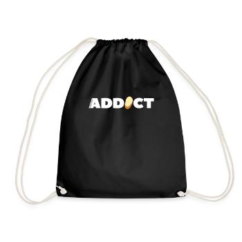 Garlic Garlic Bread Food Gift - Drawstring Bag - black - Front