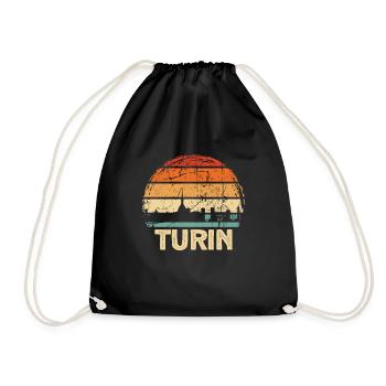 Turin - Turnbeutel - Schwarz - Vorne