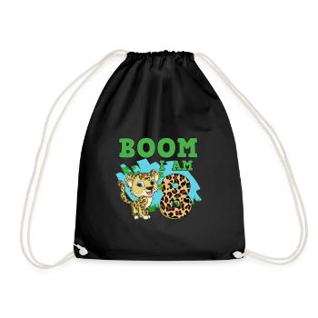 8e anniversaire Léopard - Sac de sport léger - noir - Devant