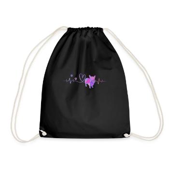 Welsh Corgi - Drawstring Bag - black - Front