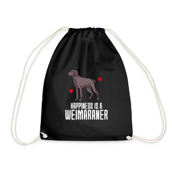 Weimaraner - Turnbeutel - Schwarz - Vorne