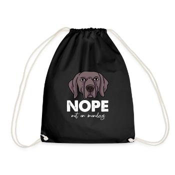 Weimaraner - Turnbeutel - Schwarz - Vorne