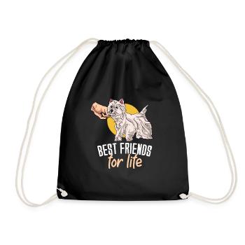 West highland terrier - Drawstring Bag - black - Front