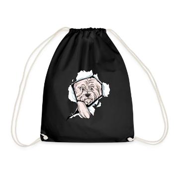 West Highland Terrier - Drawstring Bag - black - Front