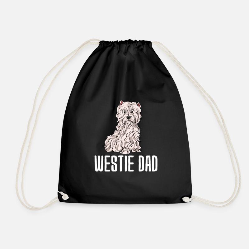 West Highland Terrier - Turnbeutel - Schwarz