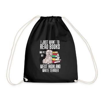 West highland terrier - Drawstring Bag - black - Front