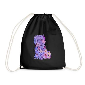 West Highland Terrier - Drawstring Bag - black - Front