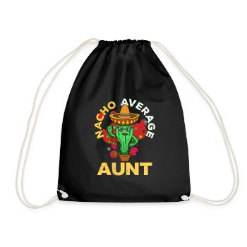Cinco De Mayo Aunt - Drawstring Bag - black - Front