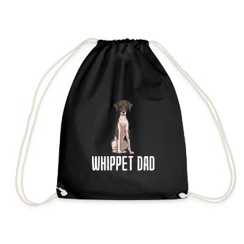 Whippet - Turnbeutel - Schwarz - Vorne
