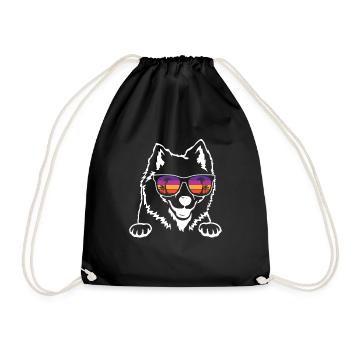 Chien esquimau américain - Sac de sport léger - noir - Devant